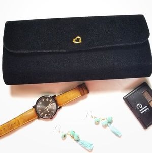 Suede Black clutch Victoria's secret